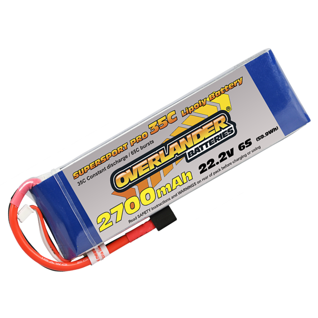 Overlander 2700mAh 22.2V 6S 35C Supersport Pro LiPo Battery 2482