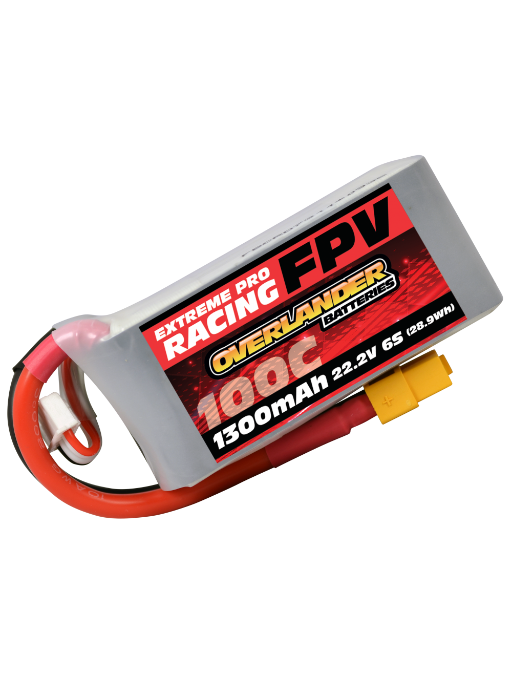 Overlander 1300mAh 22.2V 6S 100C FPV LiPo Battery 3336