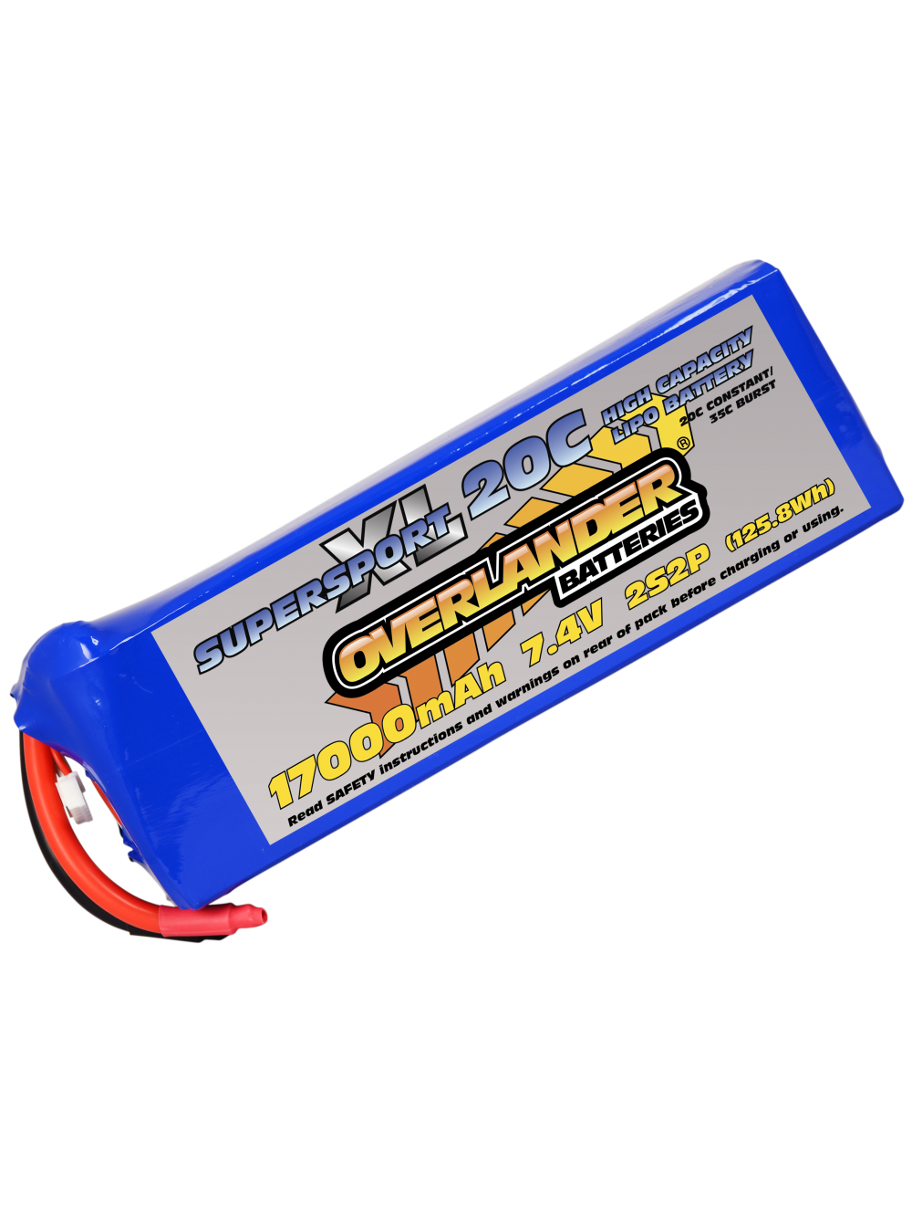 Overlander 17000mAh 7.4V 2S2P 20C Supersport XL LiPo Battery 3240
