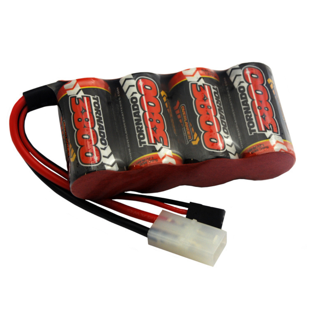 Overlander SubC 3800mAh 4.8V Flat Premium Sport NiMH Battery - Tamiya &amp; JR Connector 1482