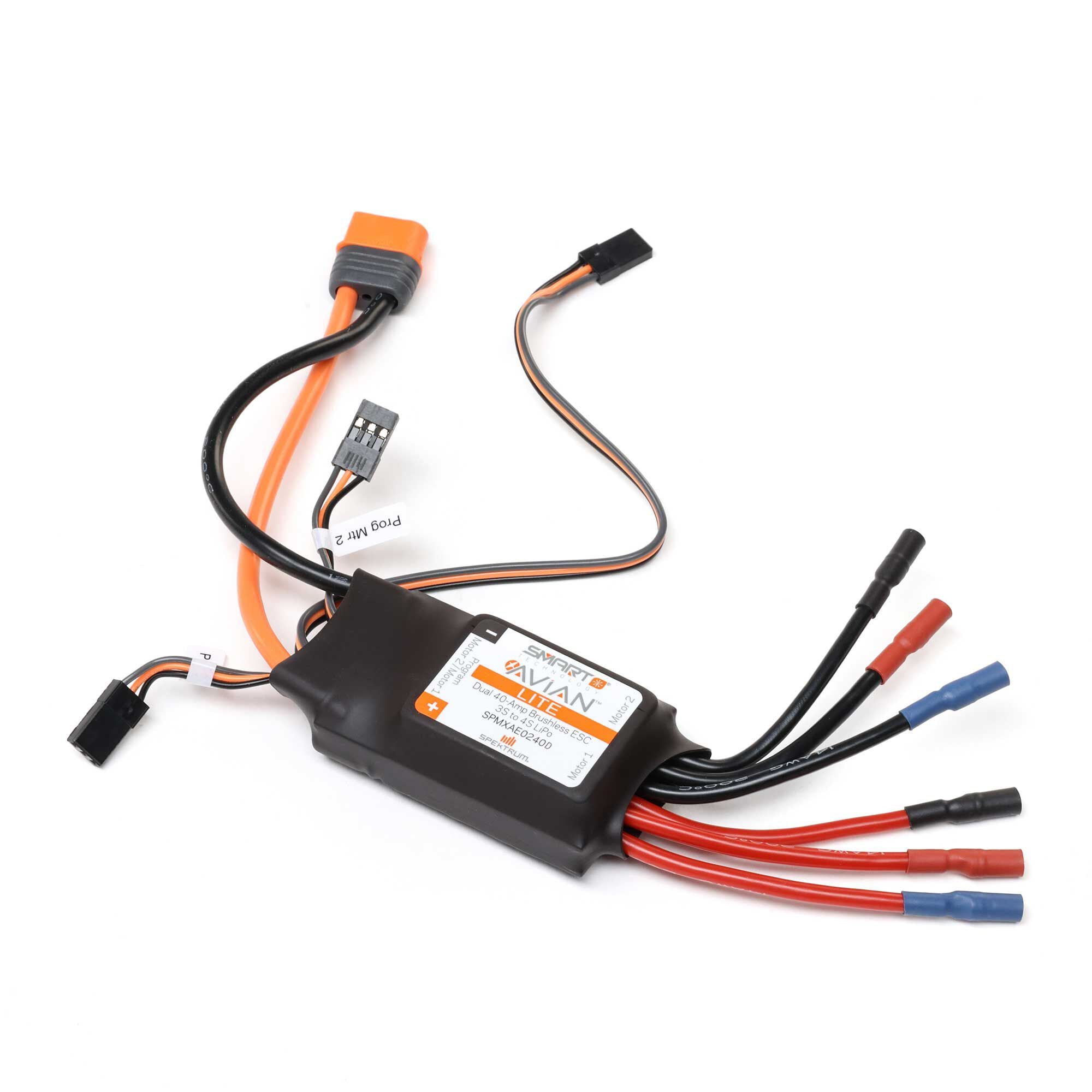 Spektrum Avian 40-Amp Dual Smart Lite Brushless ESC, 3S-4S Ver. D: IC SPMXAE0240D