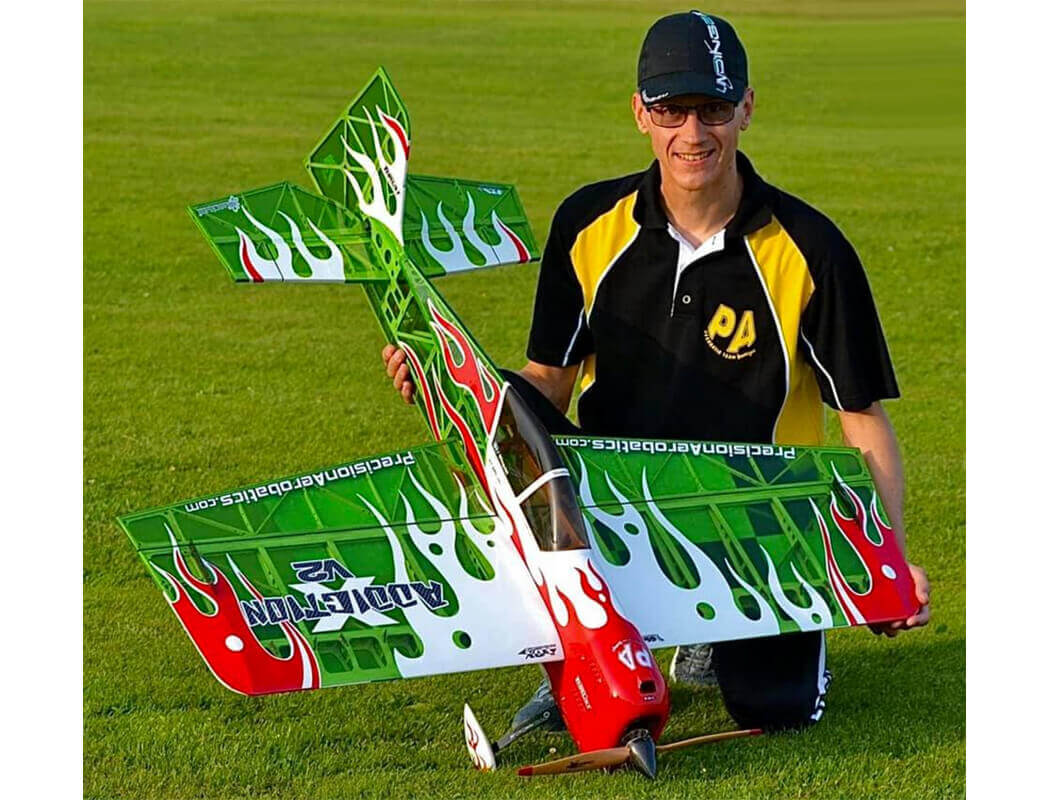 Precision Aerobatics Addiction X LED V3 - Translucent Green PL-1040V3-G