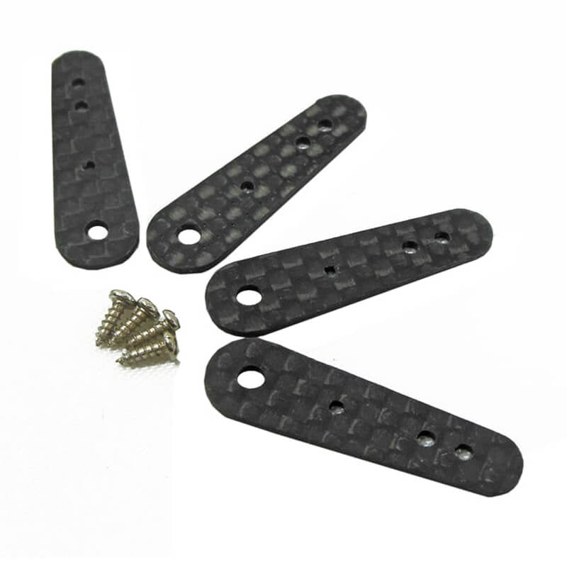 PRECISION AEROBATICS CARBON MD SIZE LONG SERVO ARMS - 4 Peice Set AC-1913