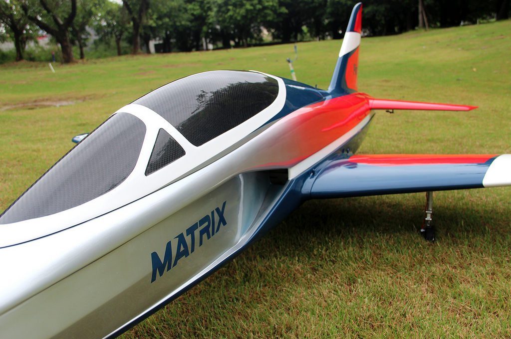 Rc Matrix Pilot-RC MATRIX JET 1.8M w/RETRACTS RED/SILVER PIL785