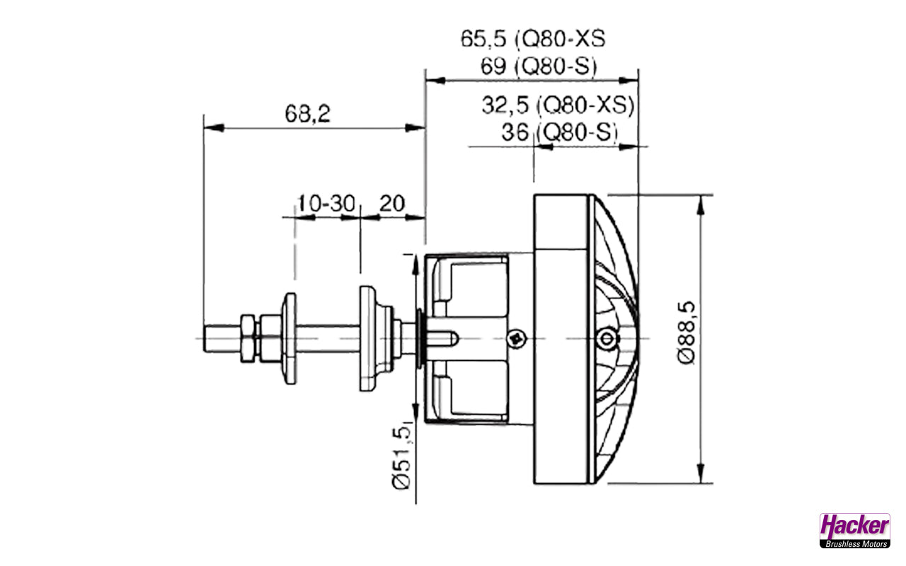 Q80-14XS kv209 Senstrol F3A Motor from Hacker 38799014