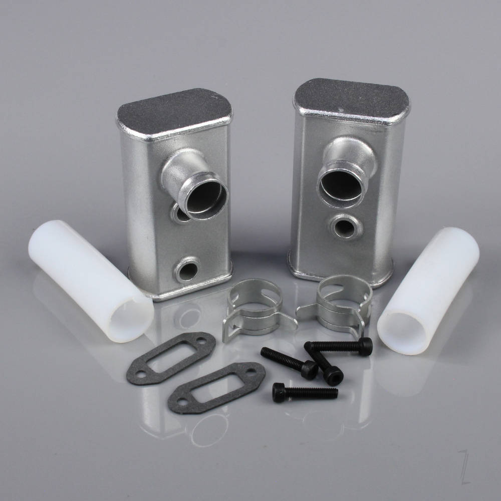 Stinger Muffler (fits 40cc Twin) (2 pcs) RCGF40T-09