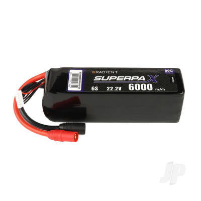 Radient LiPo 6S 6000mAh 22.2V 80C AS150 RDNB60006S80AS150
