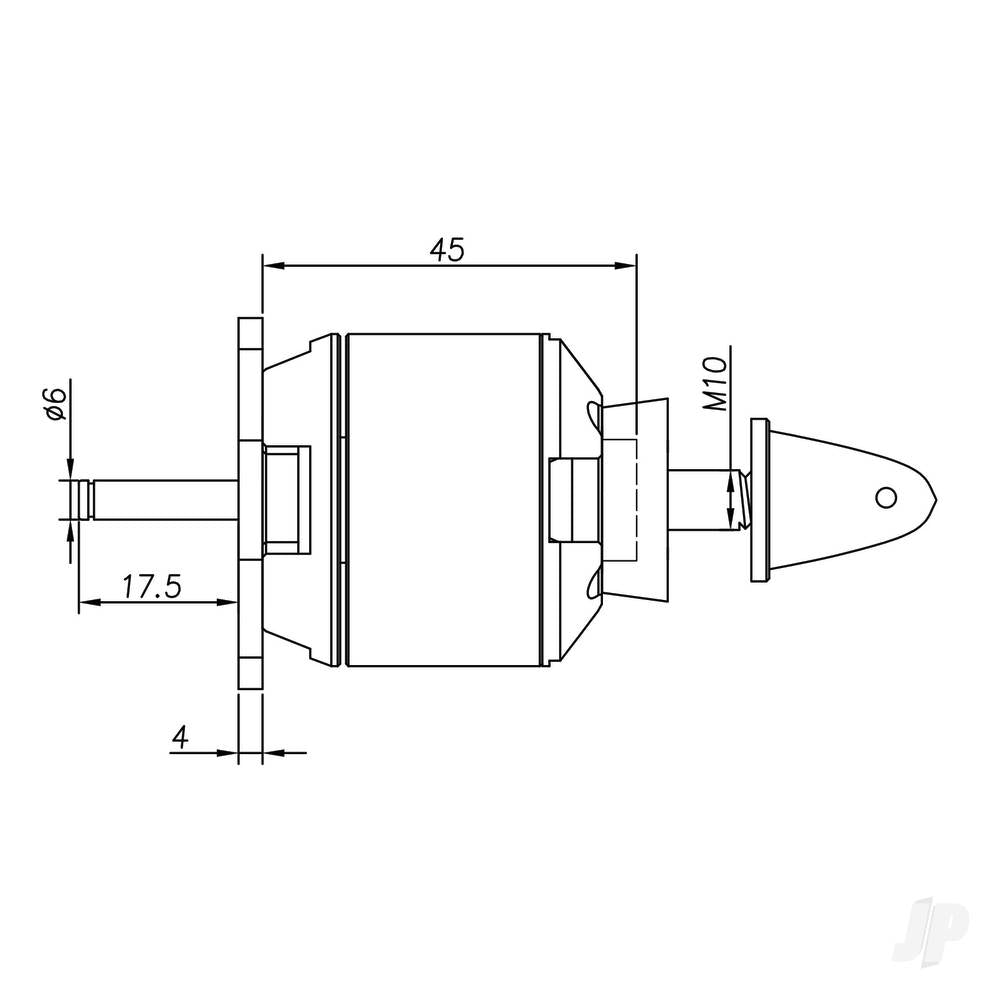 Radient Brushless Motor 5045 720KV (3-5S) RDNM5045720