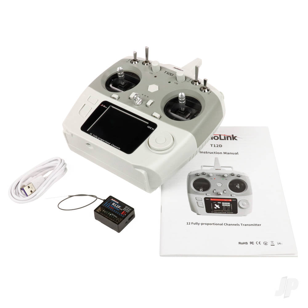 RadioLink T12D 2.4GHz 12-Channel Transmitter with R12F Receiver (Mode 2) RLKT121011