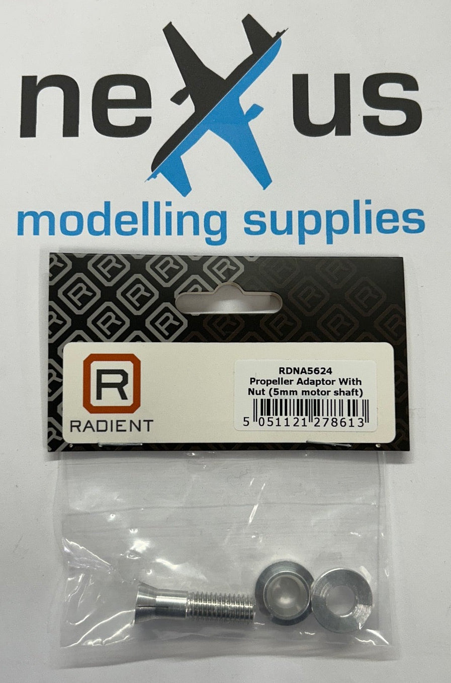 Radient Propeller Adapter & Nut (for 5mm motor shaft) RDNA5624