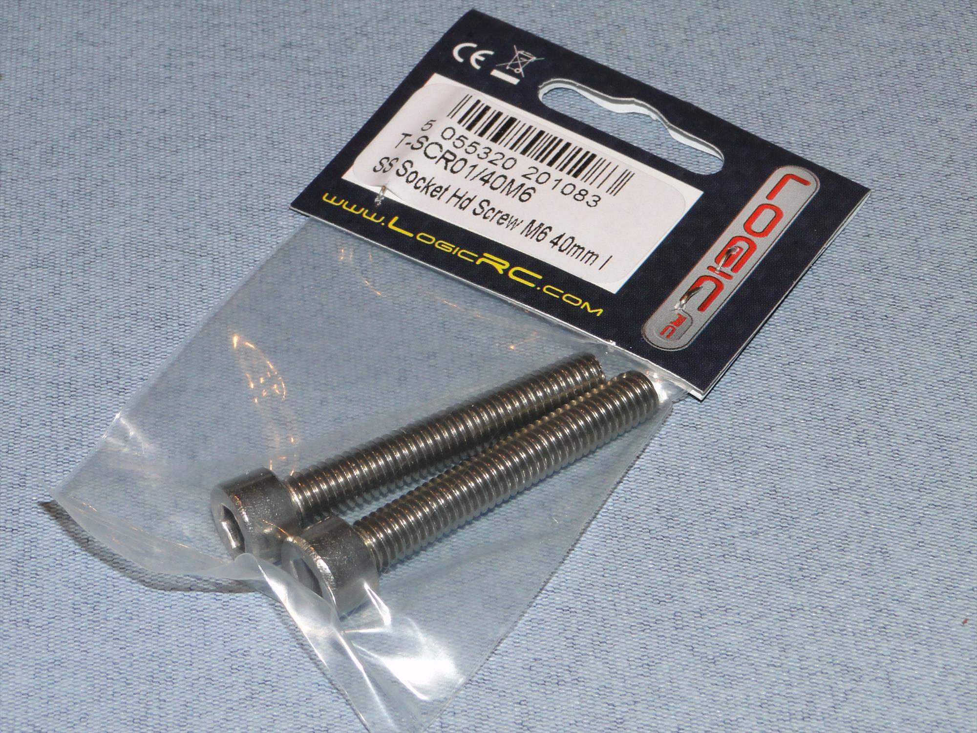 Radio Active Stainless Steel Socket Head Screw M6x40mm (Pk2) SCR01/40M6