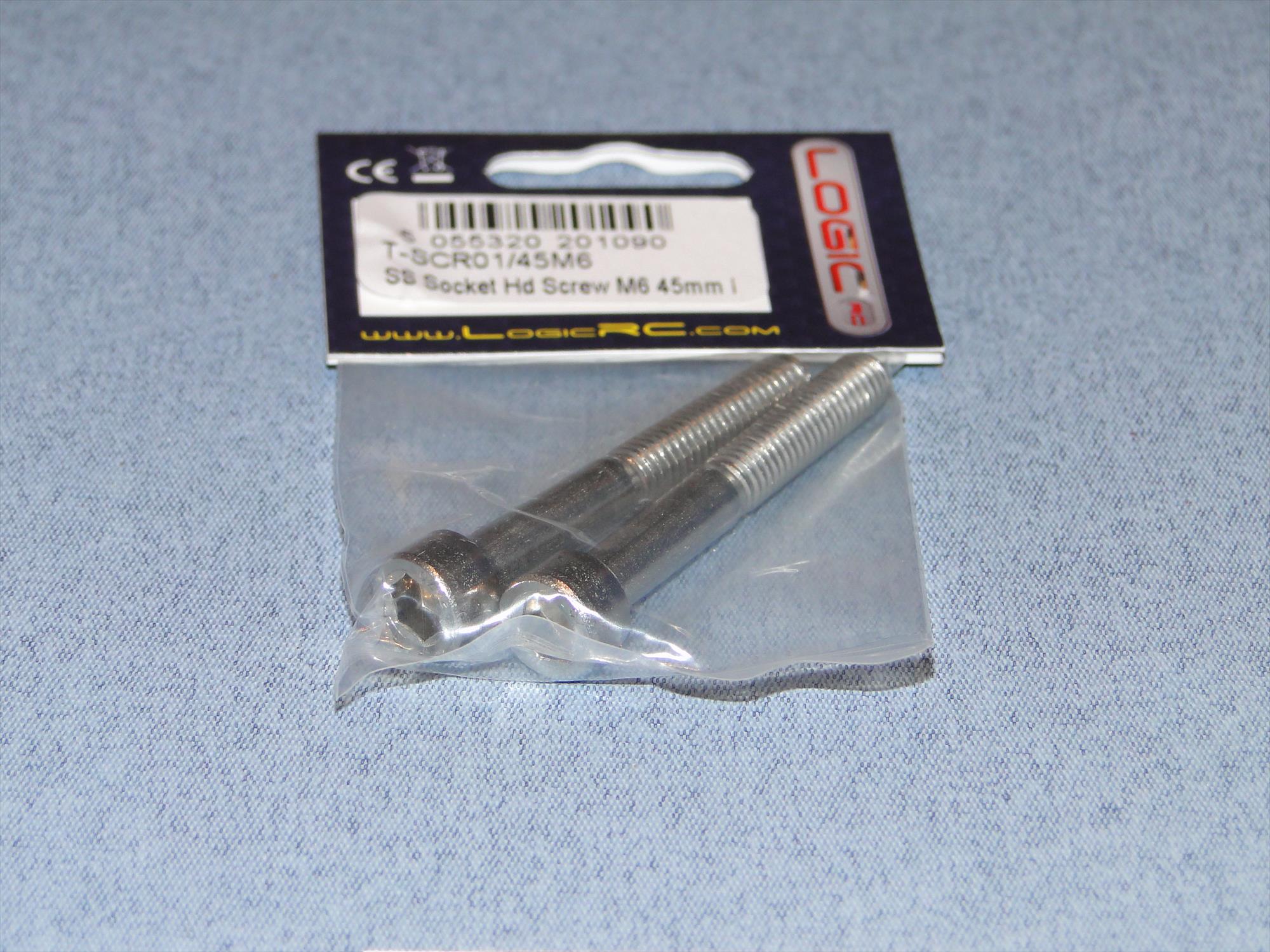 Radio Active Stainless Steel Socket Head Screw M6x45mm (Pk2) SCR01/45M6
