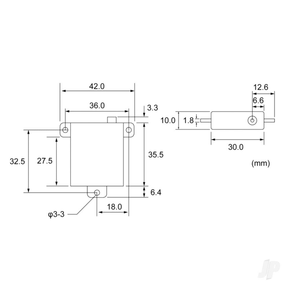 S-AG500 Slim Coreless Digital Servo PWM/S.Bus2 9.5kg 0.12s 4.8V - 8.4V FUT05102761-3