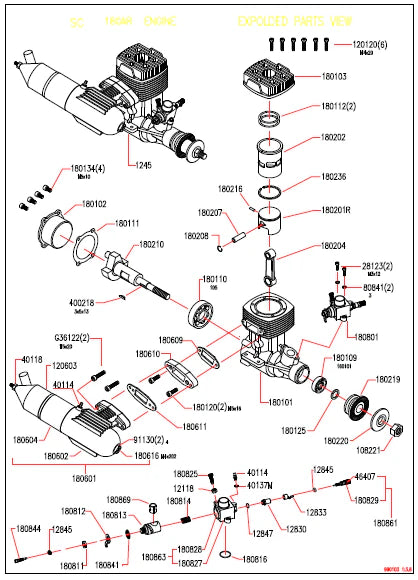 SC 180801 SC180 Carburetor Assembly (S-Type)