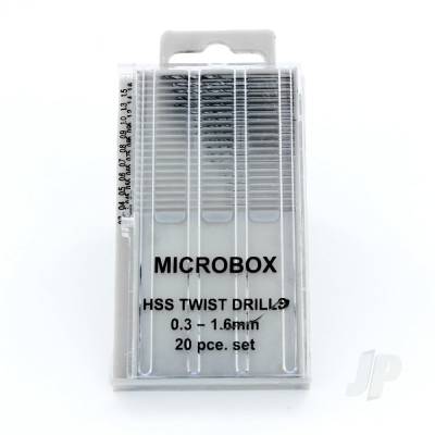 Modelcraft Microbox Drill Set 0.3-1.6mm (20) (PDR4001) SHSPDR4001