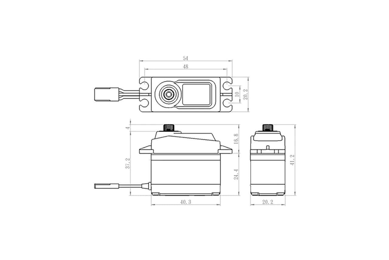 Savox SA-1258TG+ Standard Size Coreless Digital Servo With Soft Start 0.08s/12kg@6v SA1258TGP