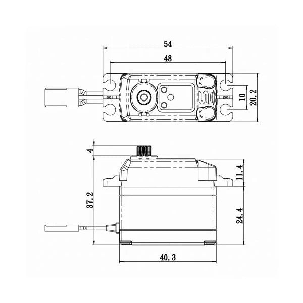 Savox SC-1268SG+ 'High Voltage' Std Size Digital Servo 26kg@7.4v SAV-SC1268SG+
