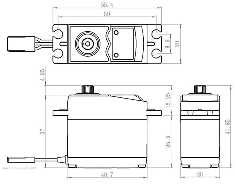 Savox SG-0351+ Std Size Digital Servo Plastic Gear 4.1kg@6v SAV-SG0351+