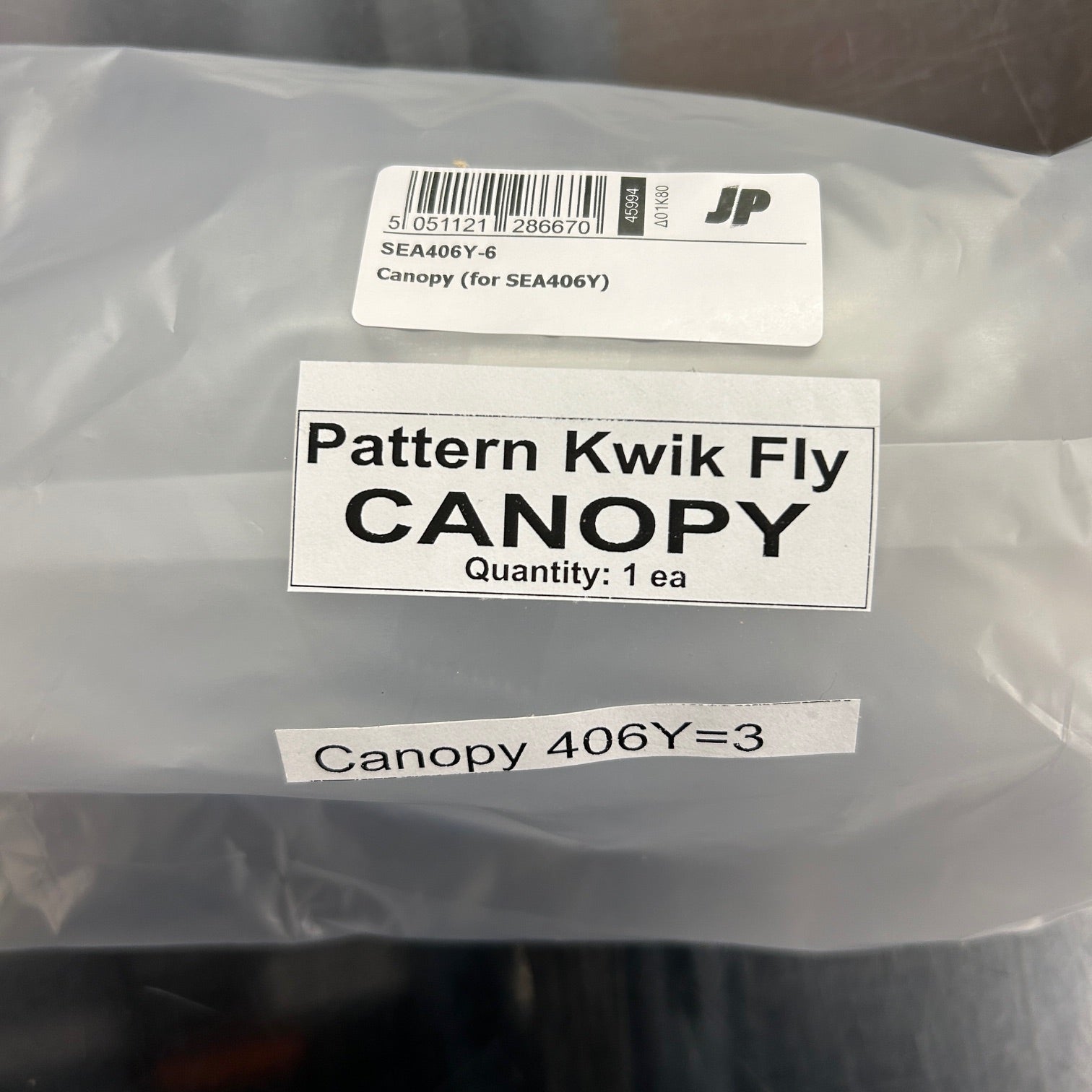 Seagull Canopy for Kwik Fly Yellow/Blue SEA406Y-6