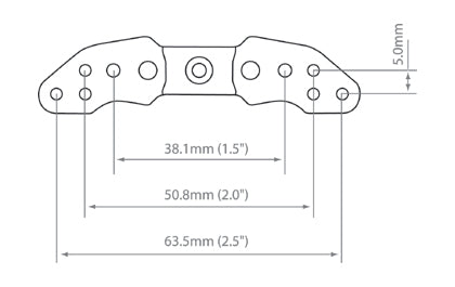 Secraft Hitec 2.5(M3) Offset Arm (Blue) SEC110
