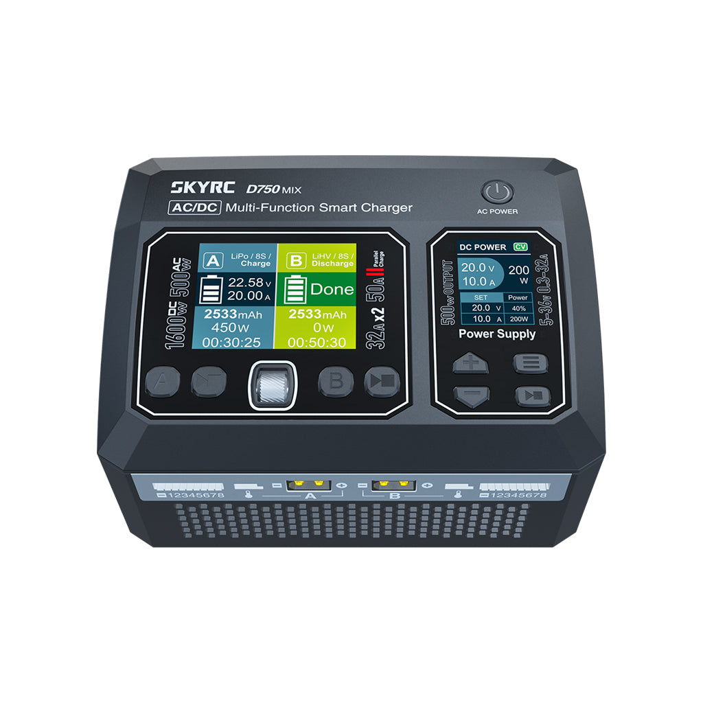 SkyRC D750 MIX AC/DC Charger SK-100201 With External Discharger Option (BD380)