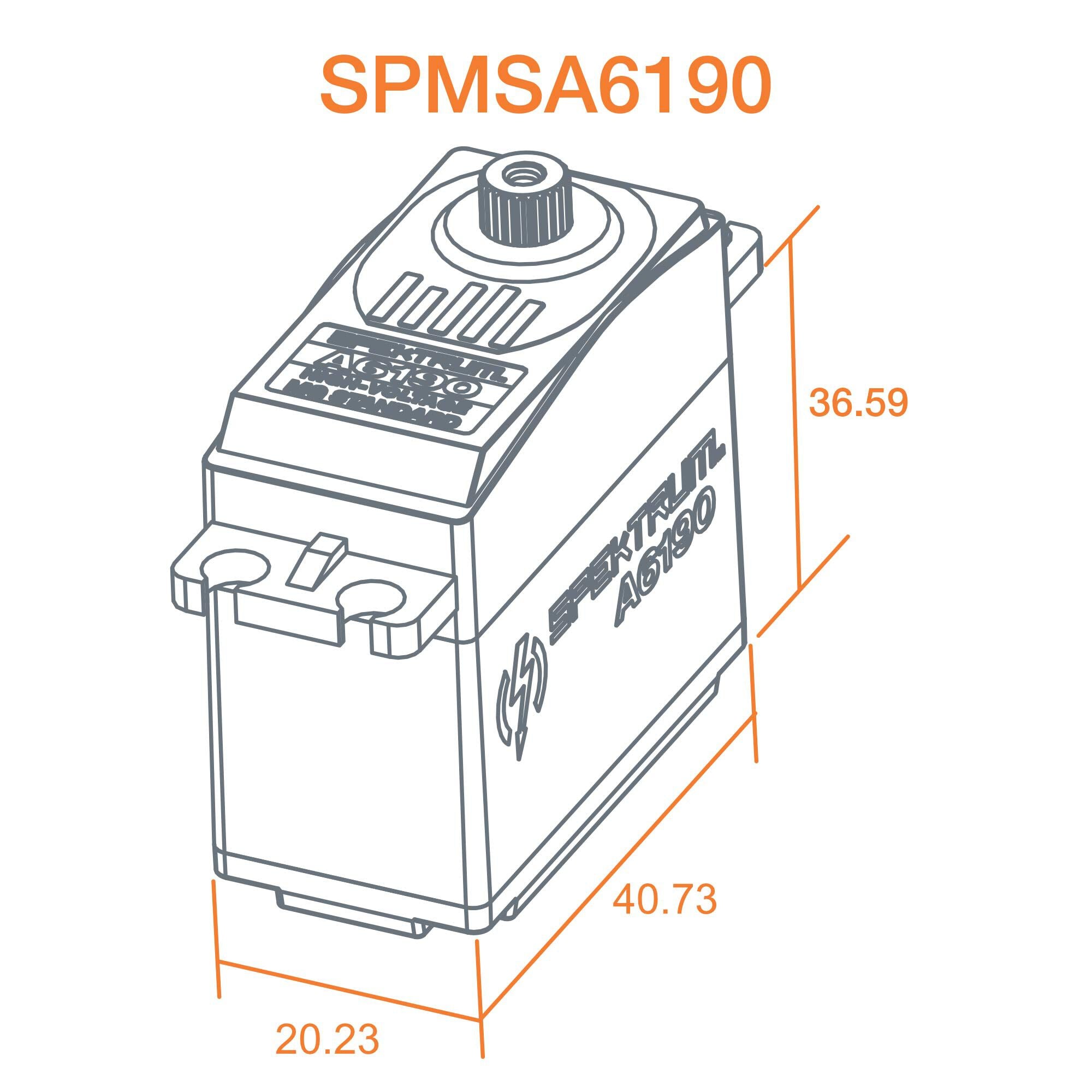 Spektrum A6190 Standard Metal Gear HV Aircraft Servo SPMSA6190
