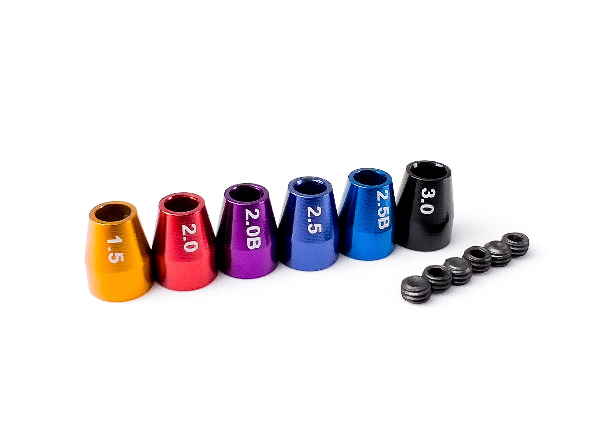 RC Overhaul Hex Driver Size Guide, Coloured Collar Set RCO-TL016