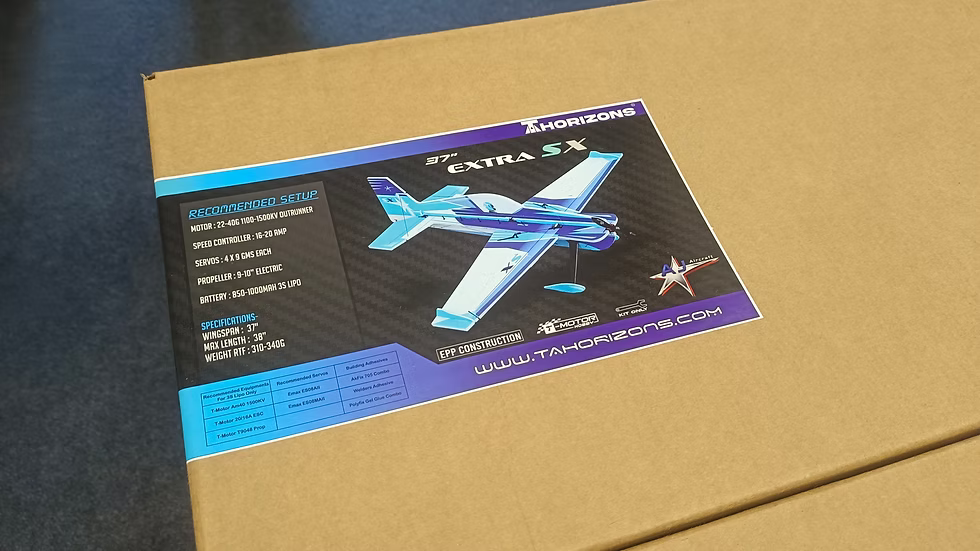 TA Horizons 37" (940mm) Extra SX - PNP Combo (AJ Scheme) TAH37ESXAJS close up of box label