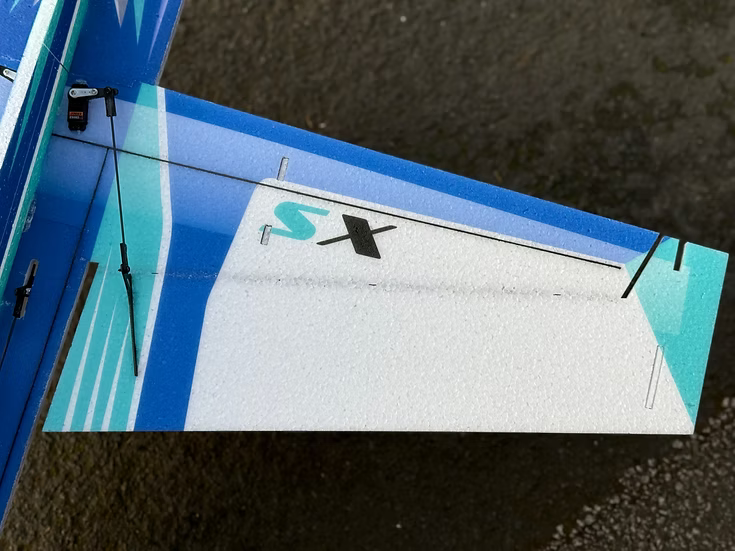 TA Horizons 37" (940mm) Extra SX - PNP Combo (AJ Scheme) TAH37ESXAJS Wing close up