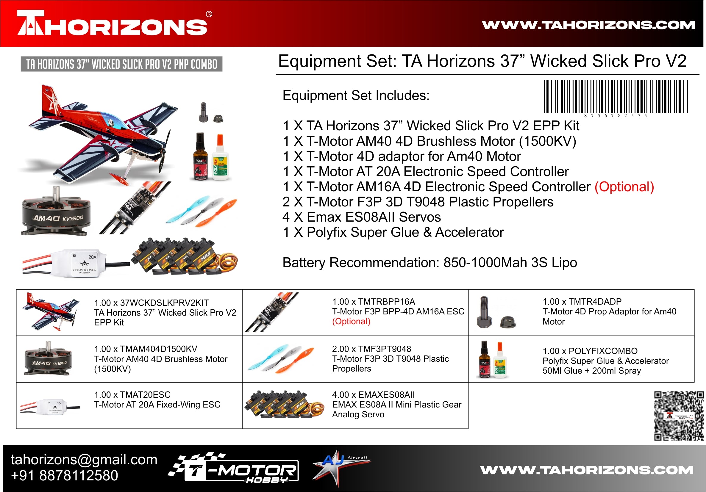 TA Horizons 37" Wicked Slick Pro V2 - (AJ Scheme) TAH37WSPV2AJS