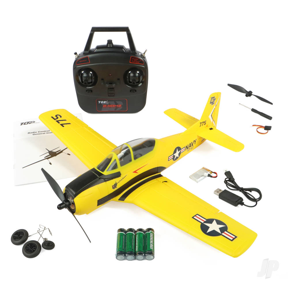 Top RC Mini T-28 RTF (Yellow) Mode 2 (450mm) TOP129B01