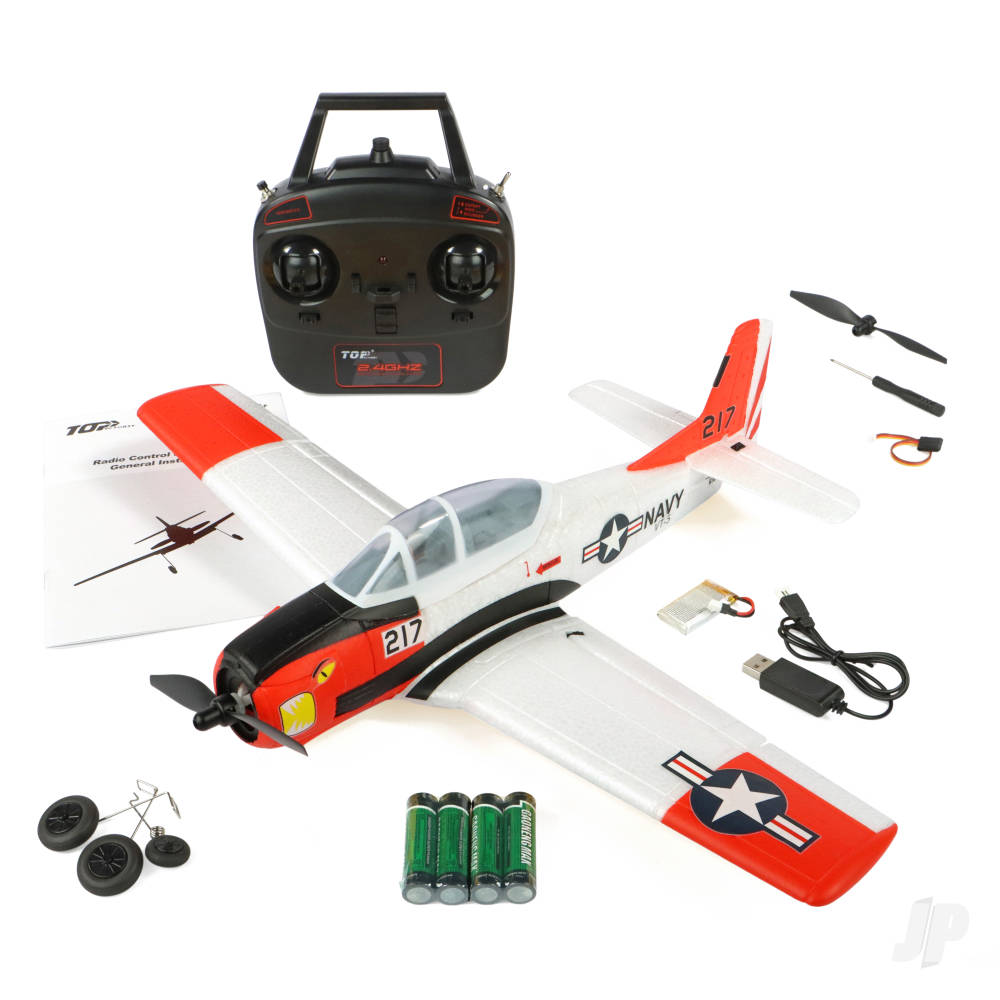 Top RC Mini T-28 RTF (Red / White) Mode 2 (450mm) TOP129B02