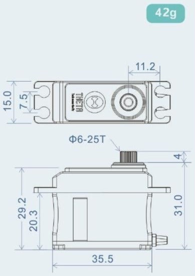Theta Sabre T1 NFC HV Mini Brushless Servo TS-ST1 from Nexus Modelling Supplies Models Northampton Model Web Website Site Webshop Shop Webstore Store