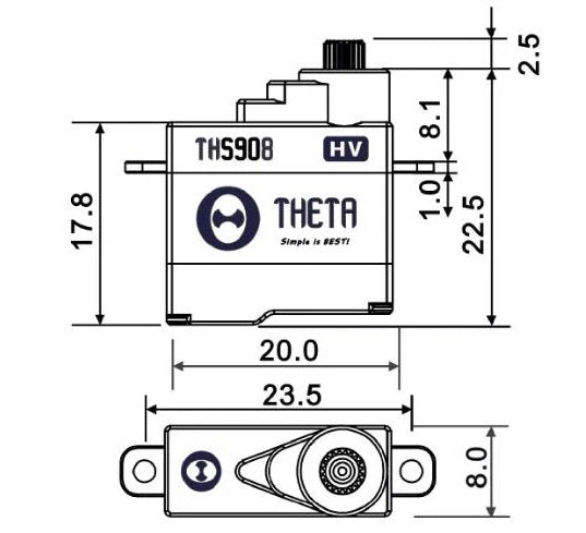 Theta THS908 HV Micro Servo TS-THS908 from Nexus Modelling Supplies Models Northampton Model Web Website Site Webshop Shop Webstore Store