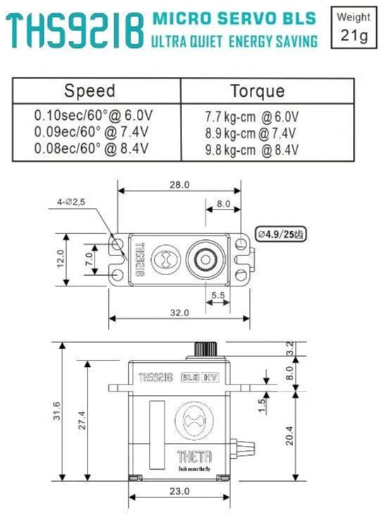 Theta THS921B HV Micro Brushless Servo TS-THS921B from Nexus Modelling Supplies Models Northampton Model Web Website Site Webshop Shop Webstore Store