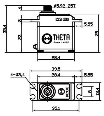 Theta THS928B Micro Brushless Servo TS-THS928B from Nexus Modelling Supplies Models Northampton Model Web Website Site Webshop Shop Webstore Store