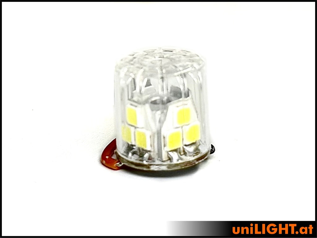 UniLight 15mm Round Strobe Light, 24Wx2 - White RND15-240x2-WE