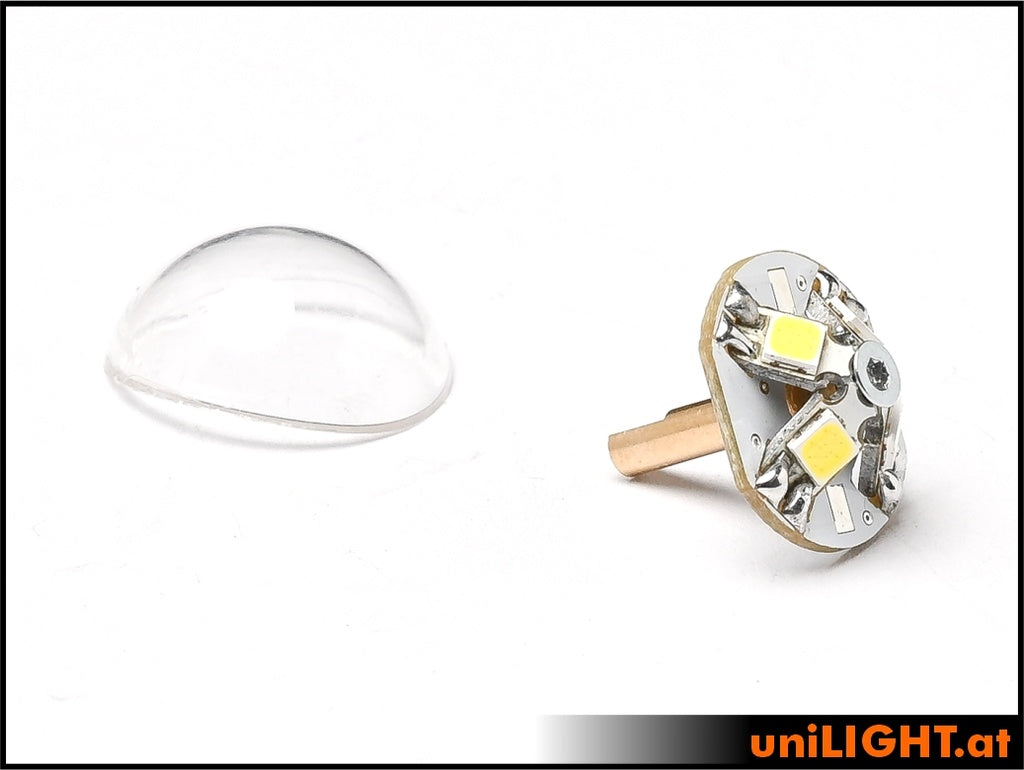 UniLight 17mm Hemisphere Strobe Light 9Wx2 RND17X-090x2-WE