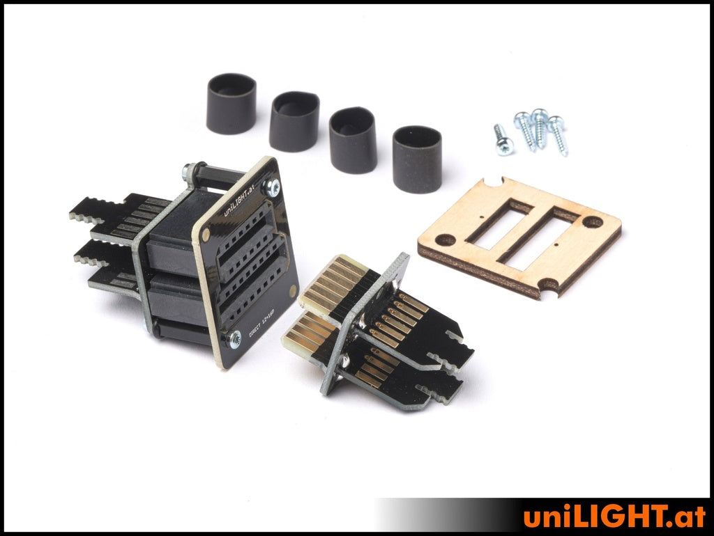UniLight DIRECT connector, 12P4S contacts Ready-To-Run DIRECT-12P4S-RTR
