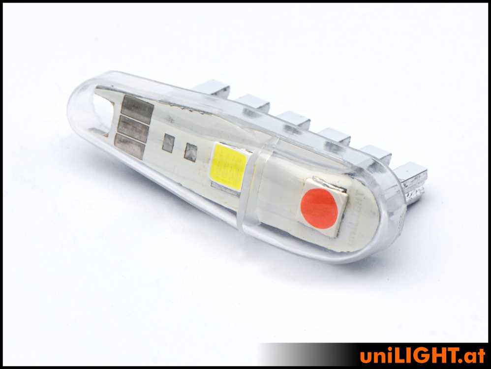 UniLight 11mm Dual Navigation + Strobe, 8Wx2, Economy Set - Red-Green DUAL11E-080x2-PACK