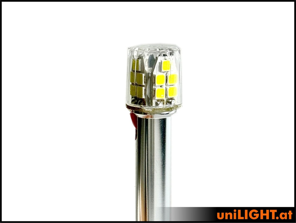 UniLight 15mm Power Round Strobe Light, 40Wx2, T-Fuse Red RND15F-400x2-RT