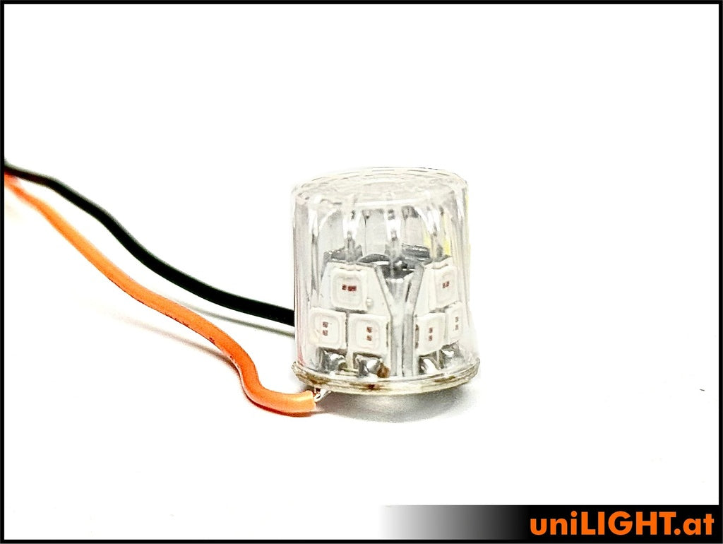 UniLight 15mm Round Strobe Light, 24Wx2 - Red RND15-240x2