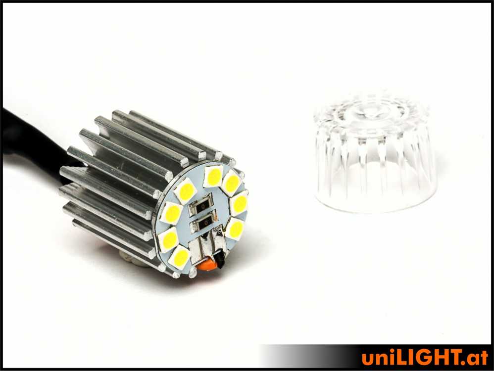 UniLight 19mm Round Navigation Light, 20Wx2, T-Fuse - Green RND19F-200x2-GN