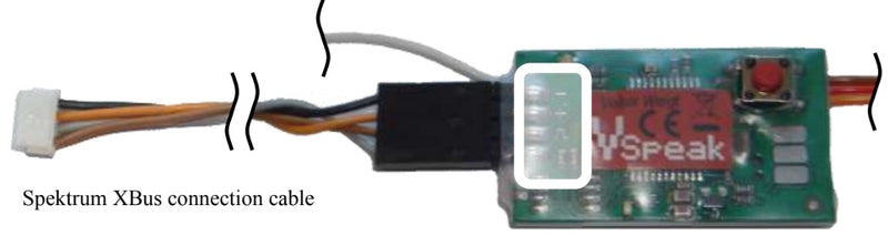 Vspeak XBus Spektrum Adapter Lead for Swiwin & JetCentral Telemetry Unit