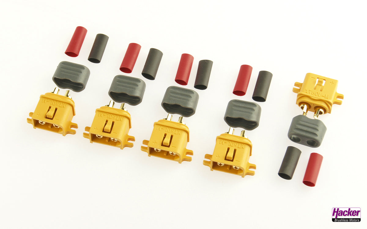 XT60L+ Socket (Model Side) (5 pieces) from Emcotec A85108