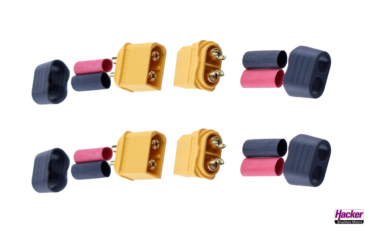 XT60+ Plugs & Sockets (2 pairs) from Emcotec A85078