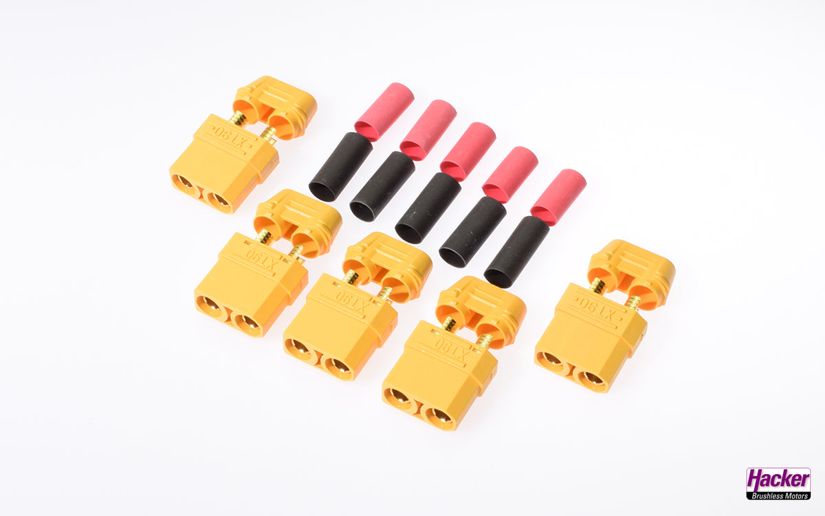 XT90 Plugs (Battery Side Connector) 5 pieces from Emcotec A85059