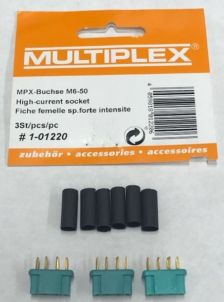 Multiplex High Current M6 Plug (3 Pk) Genuine MPX Female 1-01220