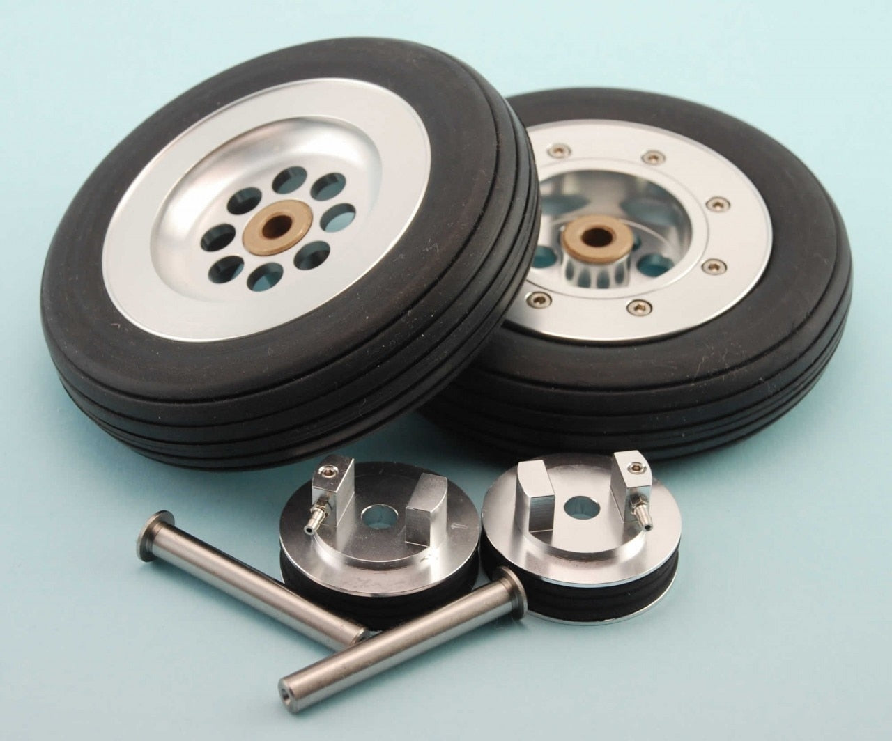 102mm (4 inch) Wheels, Mains Set with Brake Units & Axles from Intairco IAC-5004