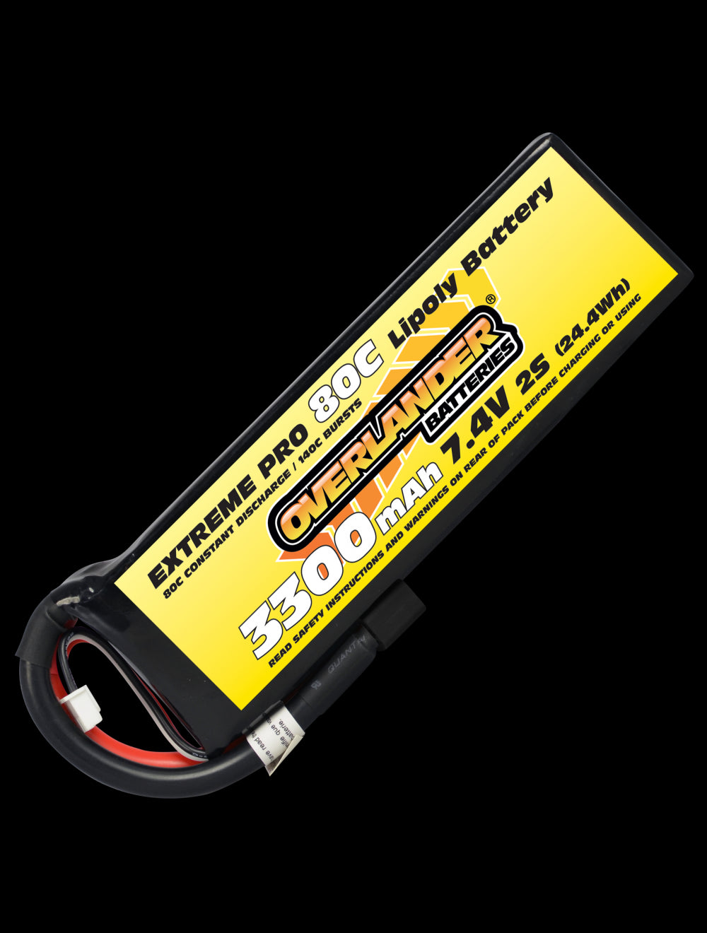 Overlander 3300mAh 7.4V 2S 80C Extreme Pro LiPo Battery - Deans Connector 1867